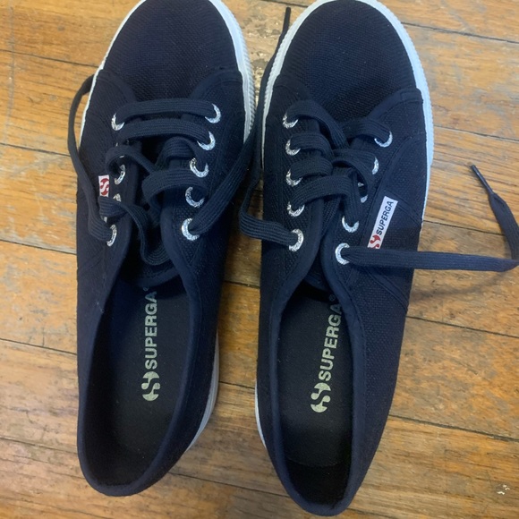 Navy Superga 1.5 inch Platform - Picture 3 of 5